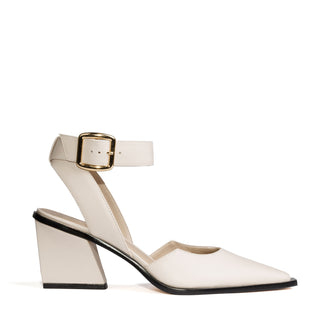 Scarpin Lygia Couro Adô Cor Branco Latte