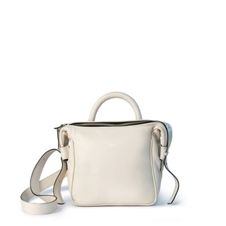 Bolsa Tab Mini Couro Adô Cor Branco Latte