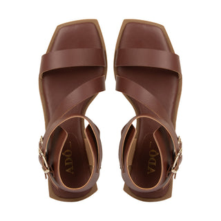 SANDALIA PAGU COURO ADÔ COR MARROM CACAU