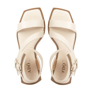 Sandalia Pagu Couro Adô Cor Branco Latte