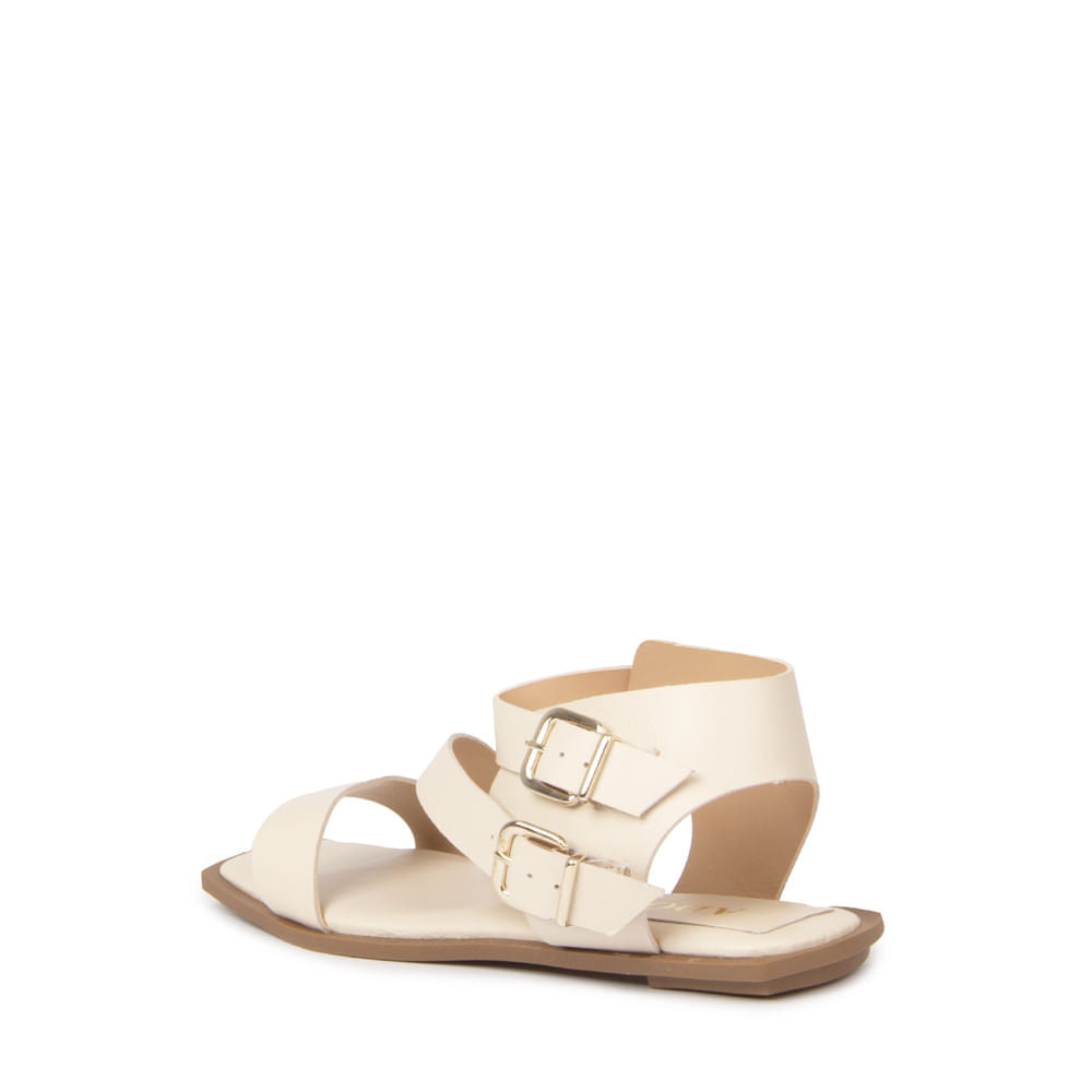 Sandalia Pagu Couro Adô Cor Branco Latte