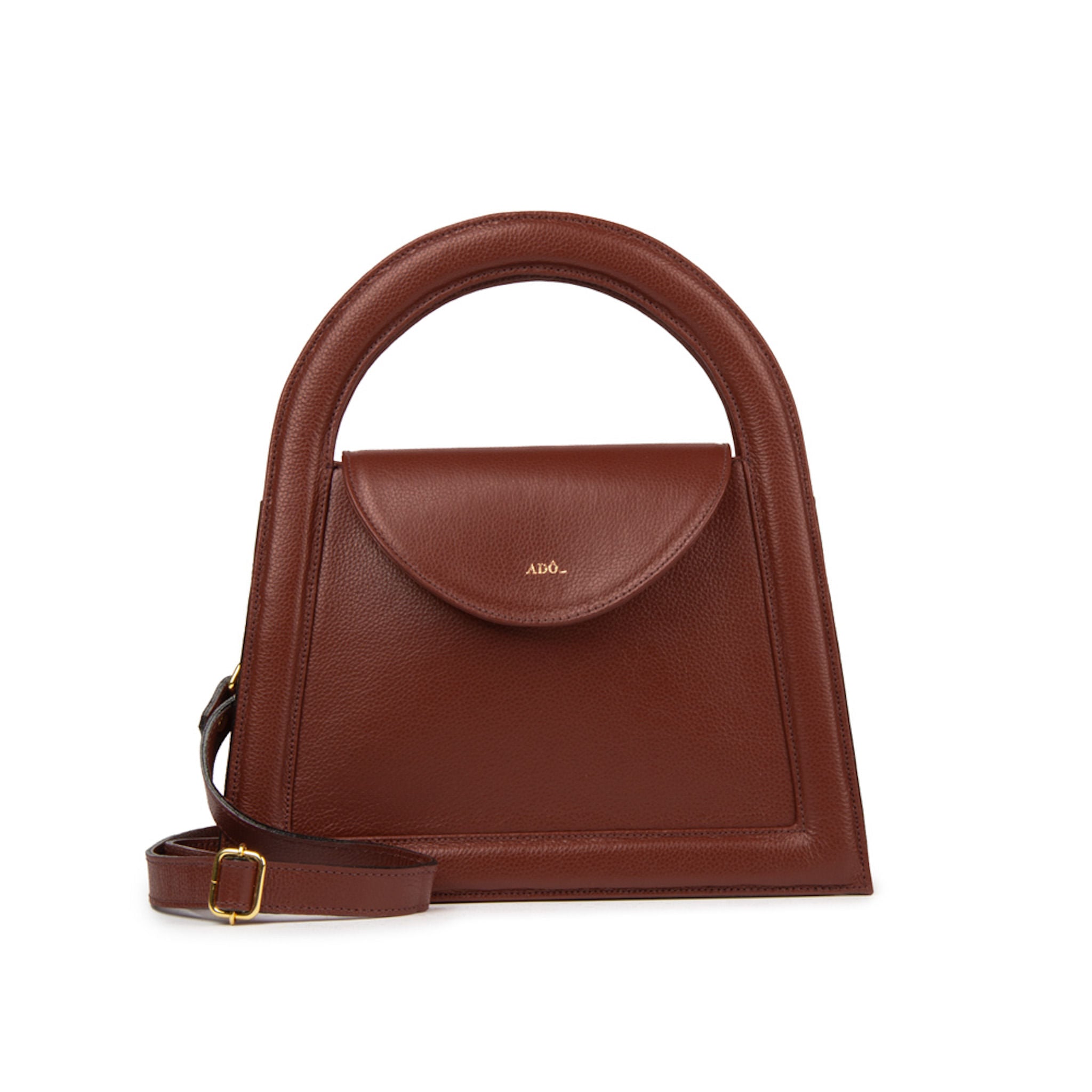 Bolsa Bambini Couro Adô Cor Marrom Cacau