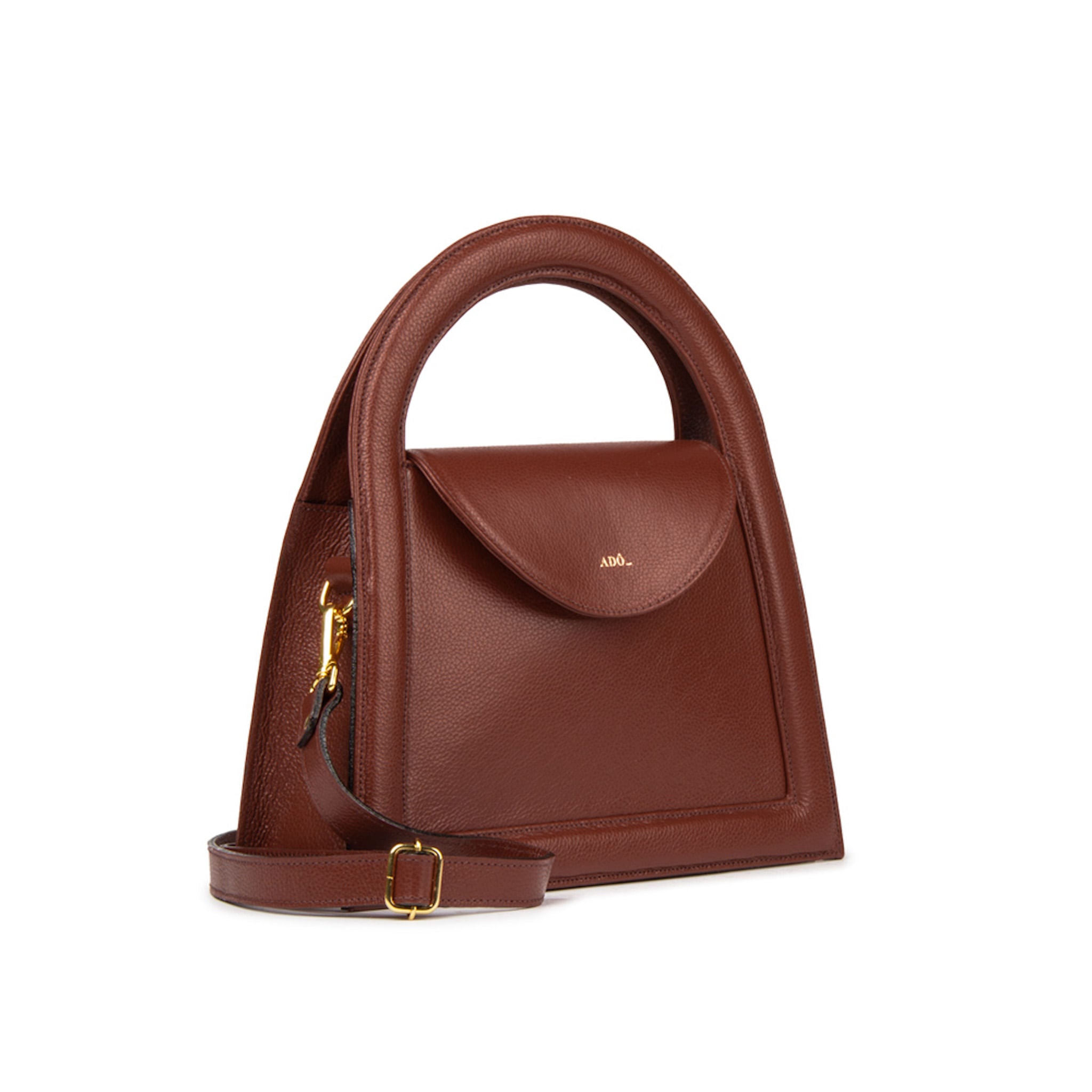 Bolsa Bambini Couro Adô Cor Marrom Cacau