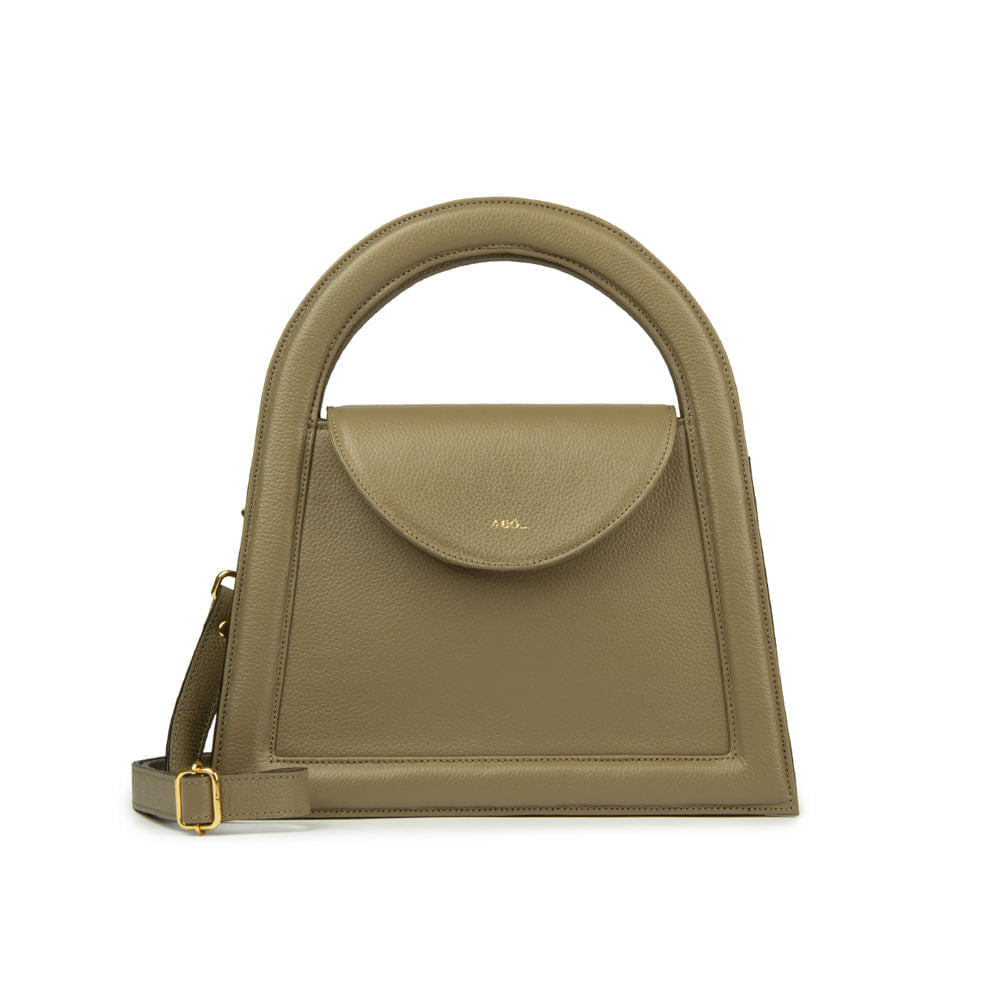 Bolsa Bambini Couro Adô Cor Cinza Fendi