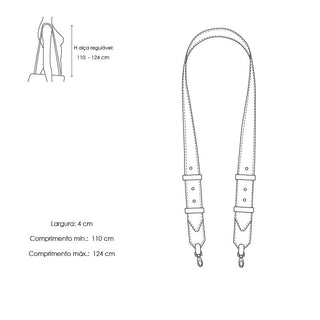 Alca Avulsa Couro Larga Couro Adô Cor Rosa Tropico