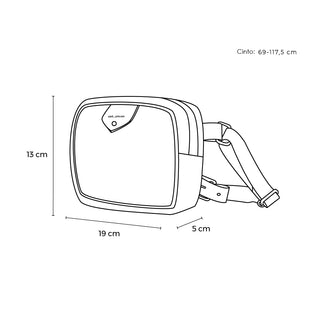 Pochete Cla Couro Adô Cor Branco Latte