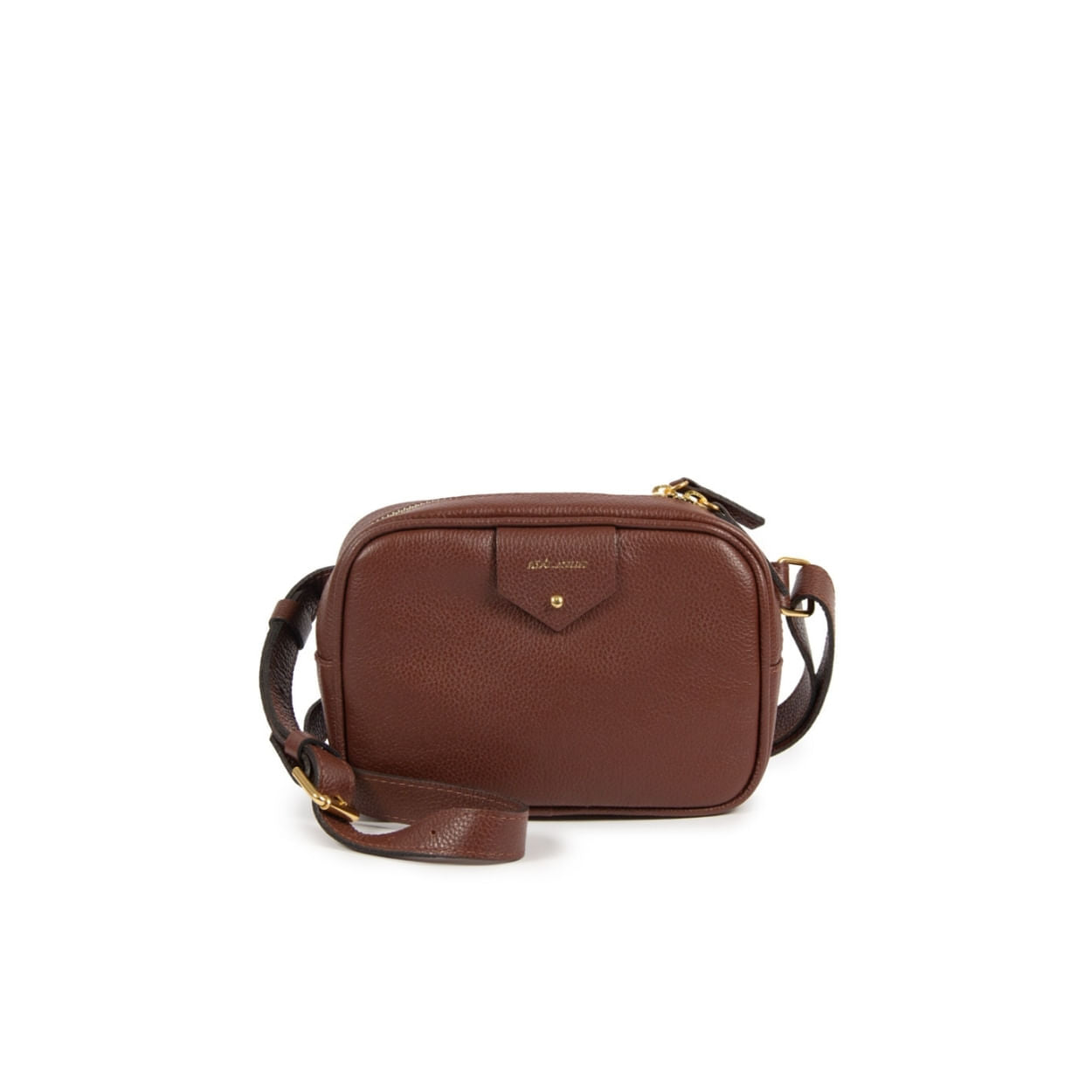 Pochete Cla Couro Adô Cor Marrom Cacau