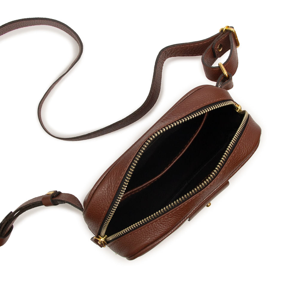 Pochete Cla Couro Adô Cor Marrom Cacau