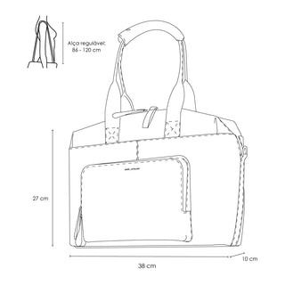 Bolsa Max Cidinha Couro Adô Cor Preto