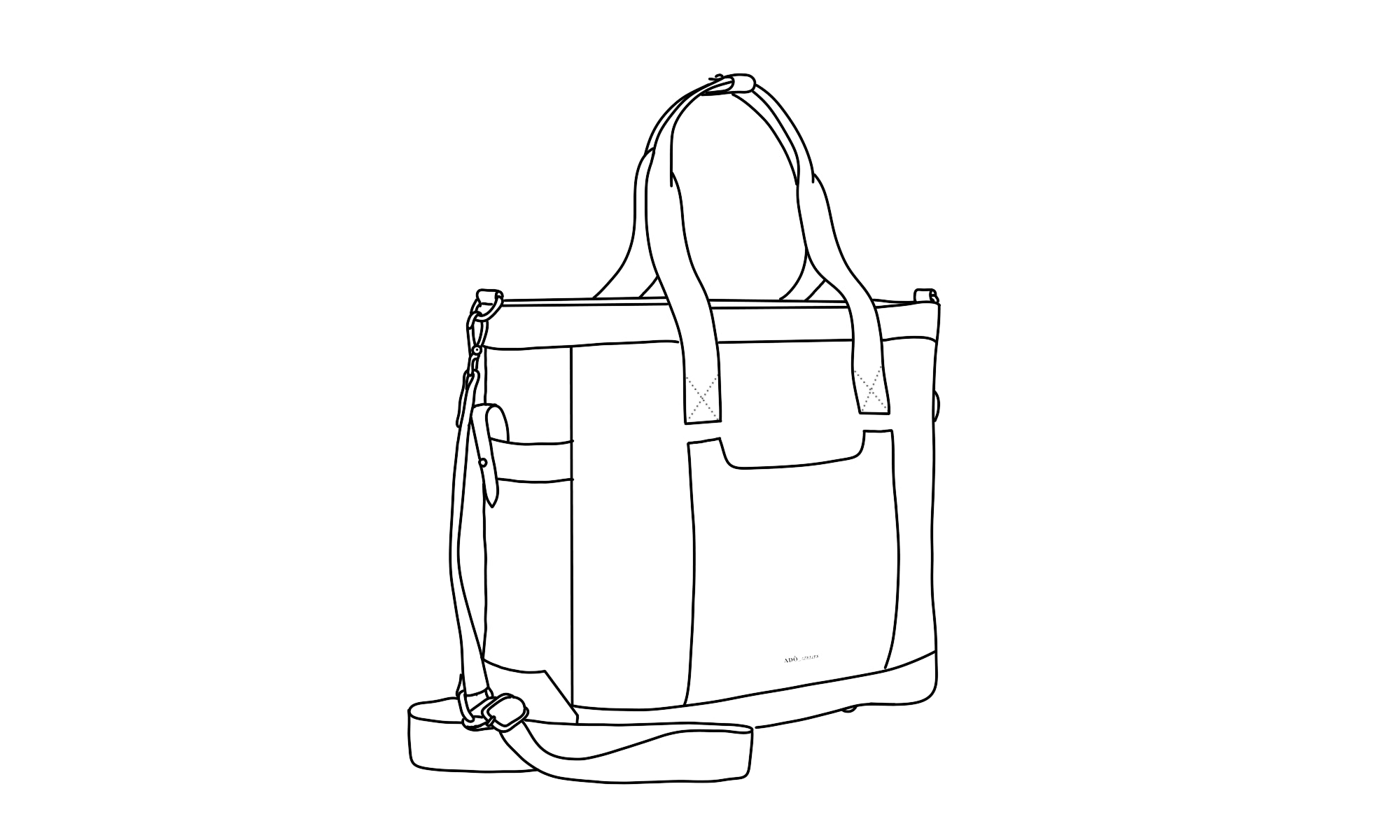 Bolsa Weekend Lu Ferreira Adô Cor Preto