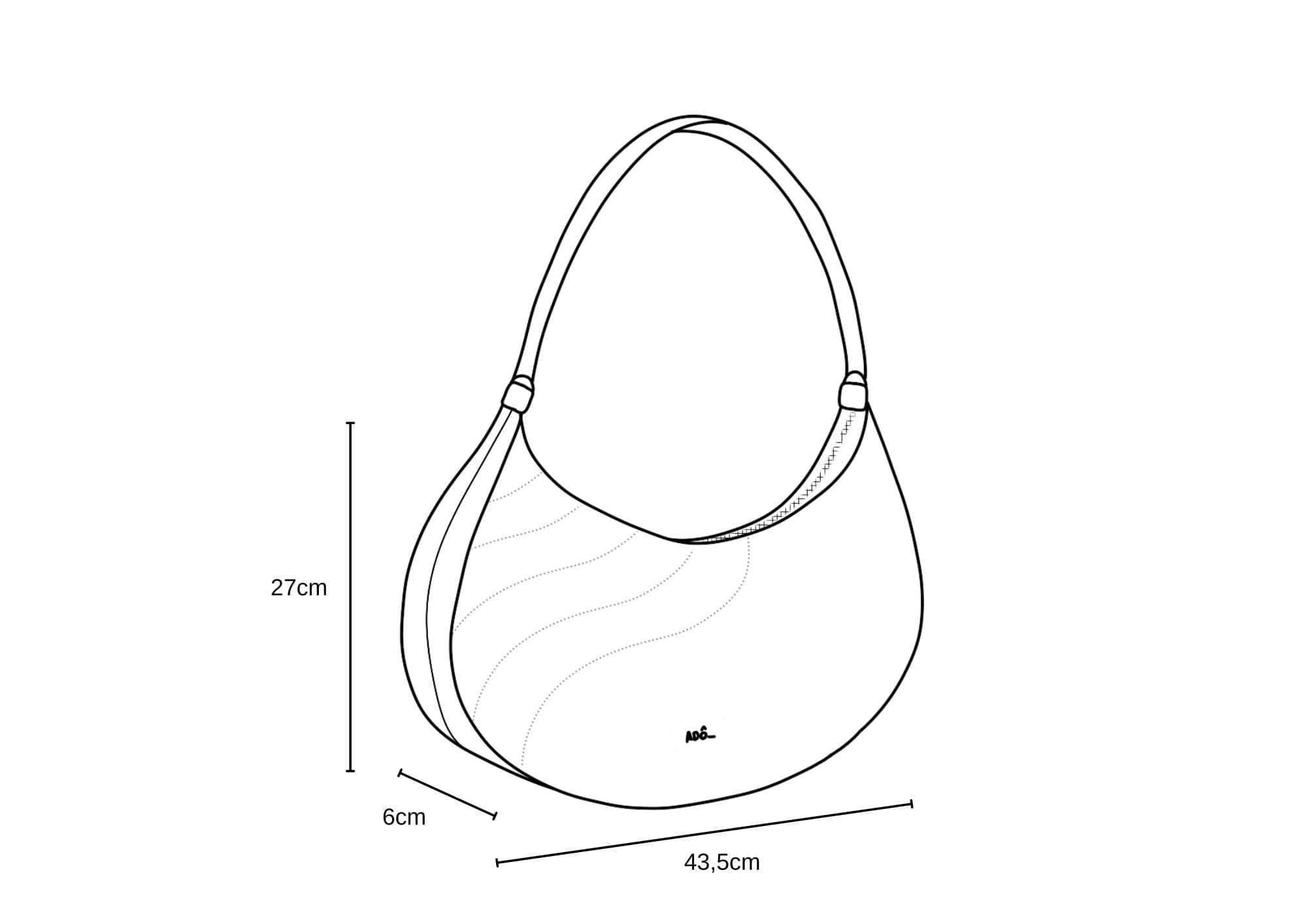 Bolsa Moon Nylon Matte Adô Cor Preto Matte