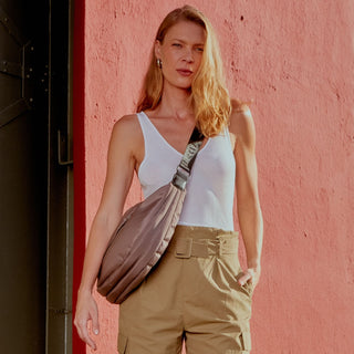 Bolsa Moon Nylon Matte Adô Cor Cinza Matte