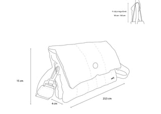 Bolsa Pillow Nylon Matte Adô Cor Preto Matte