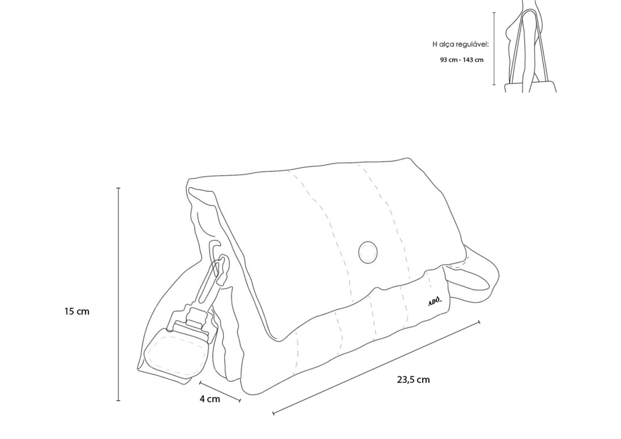 Bolsa Pillow Nylon Matte Adô Cor Verde Matte