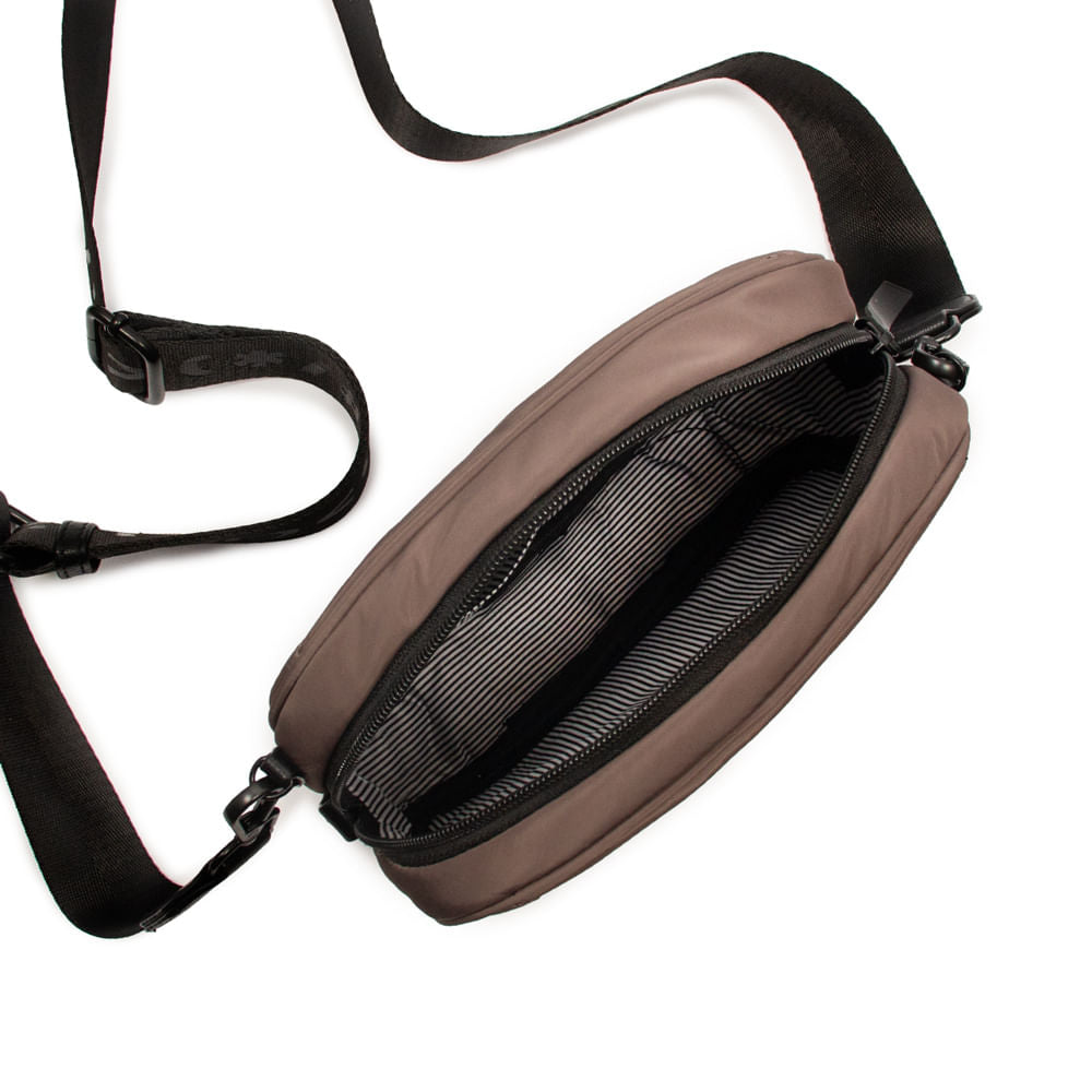 Bolsa Cla Pequena Nylon Matte Adô Cor Cinza Matte