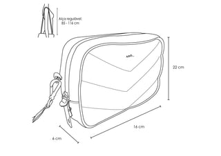 Bolsa Cla Pequena Nylon Matte Adô Cor Cinza Matte