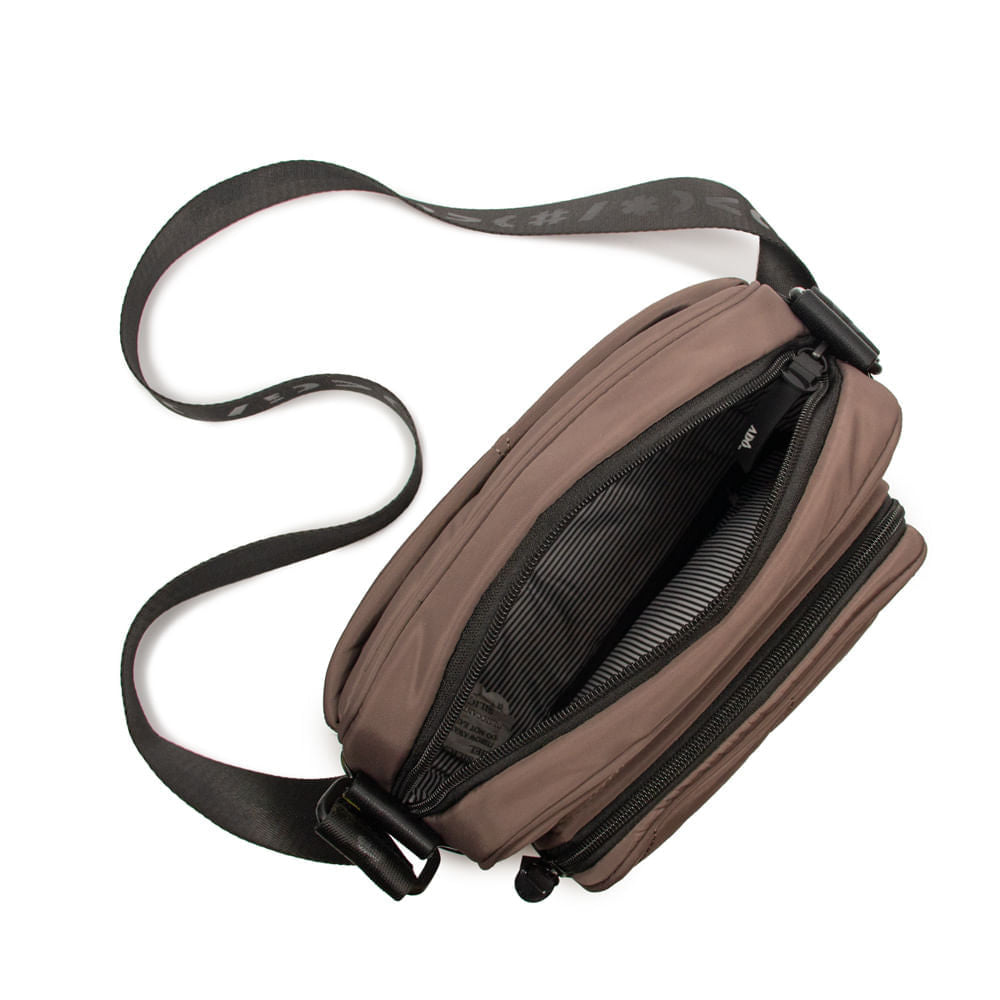 Bolsa Cla Sling Nylon Matte Adô Cor Cinza Matte