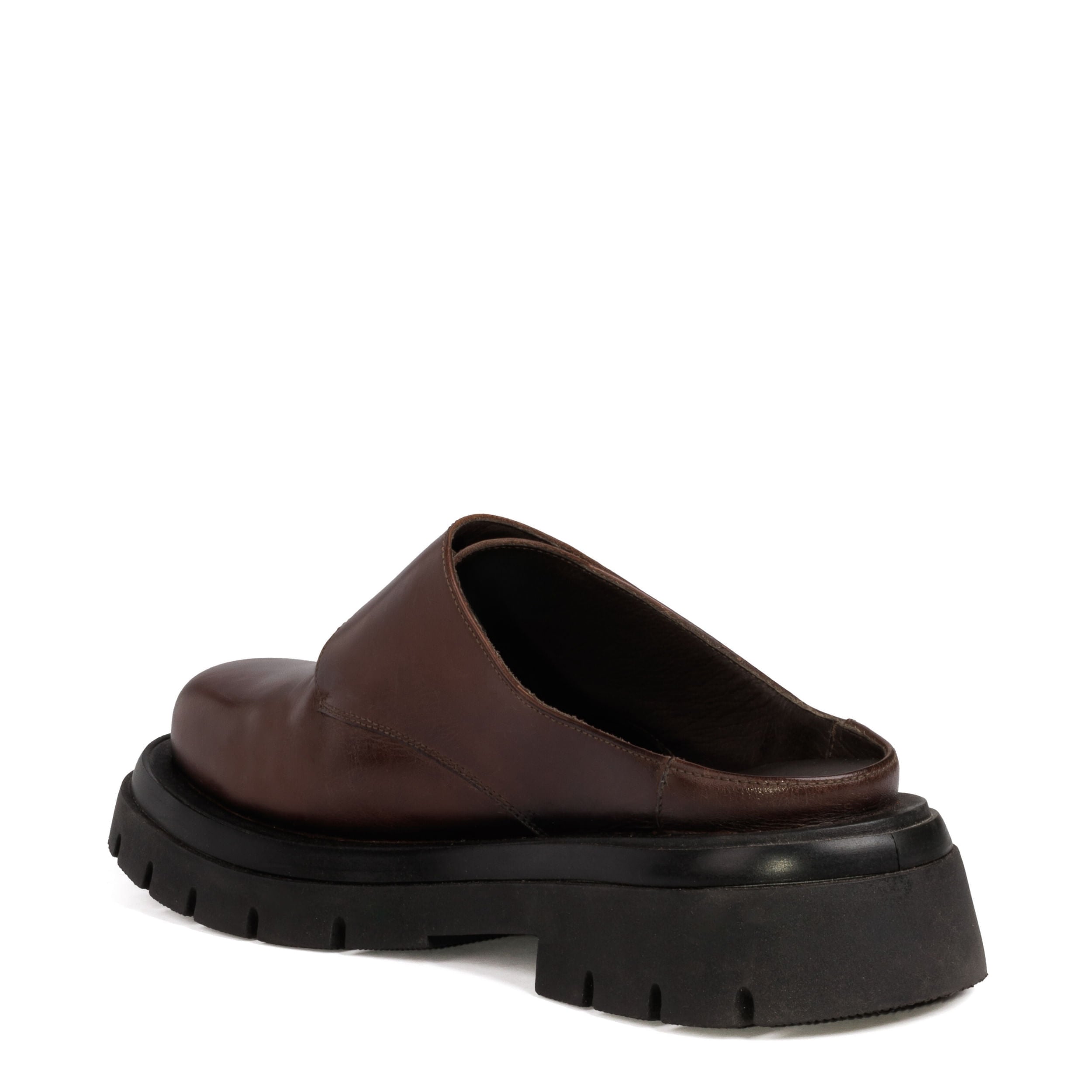 Clog Iris Couro Adô Cor Marrom Cacau