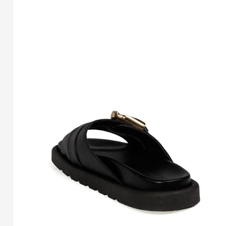 Sandália Birken Biona Couro Adô Cor Preto