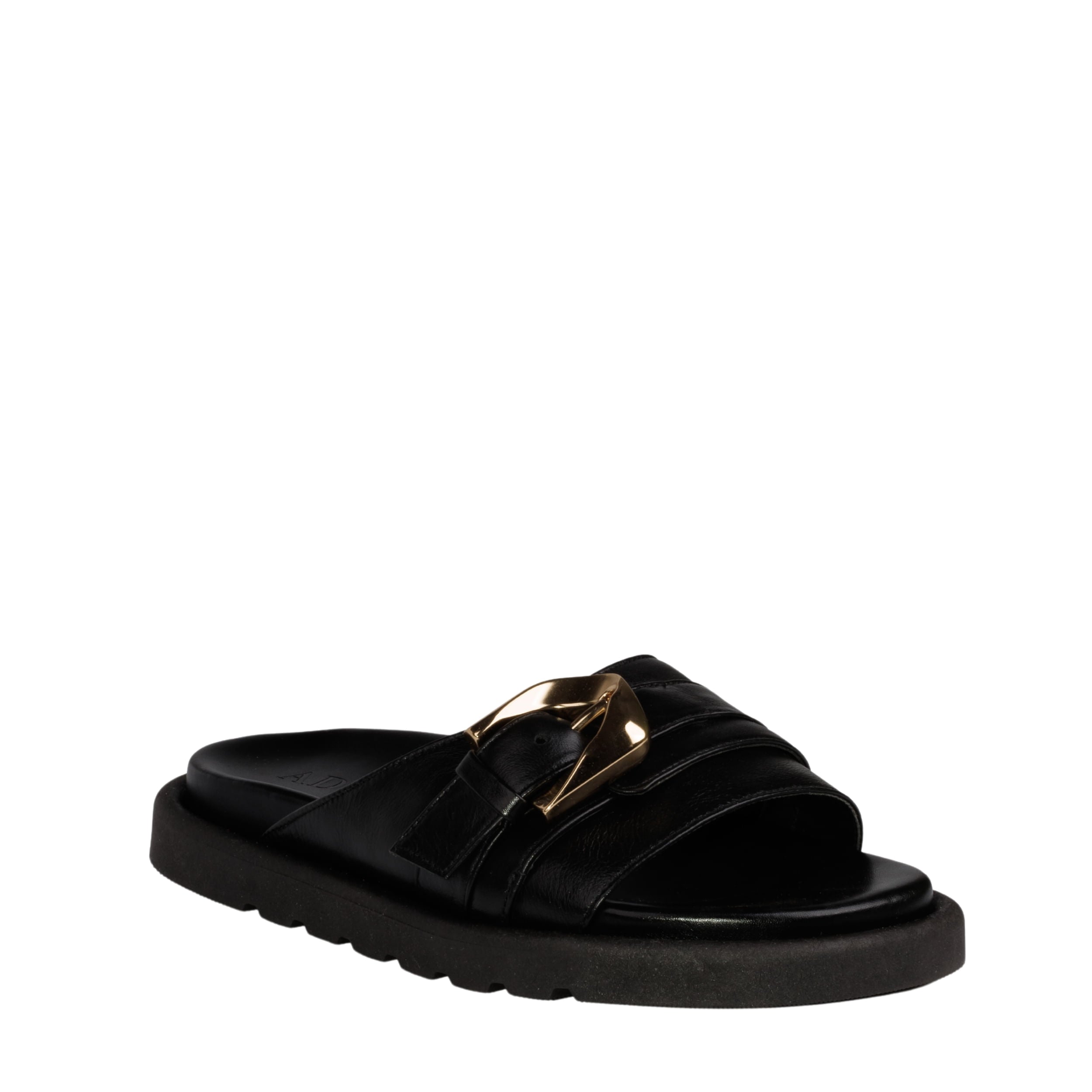 Sandália Birken Biona Couro Adô Cor Preto