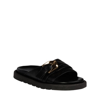 Sandália Birken Biona Couro Adô Cor Preto