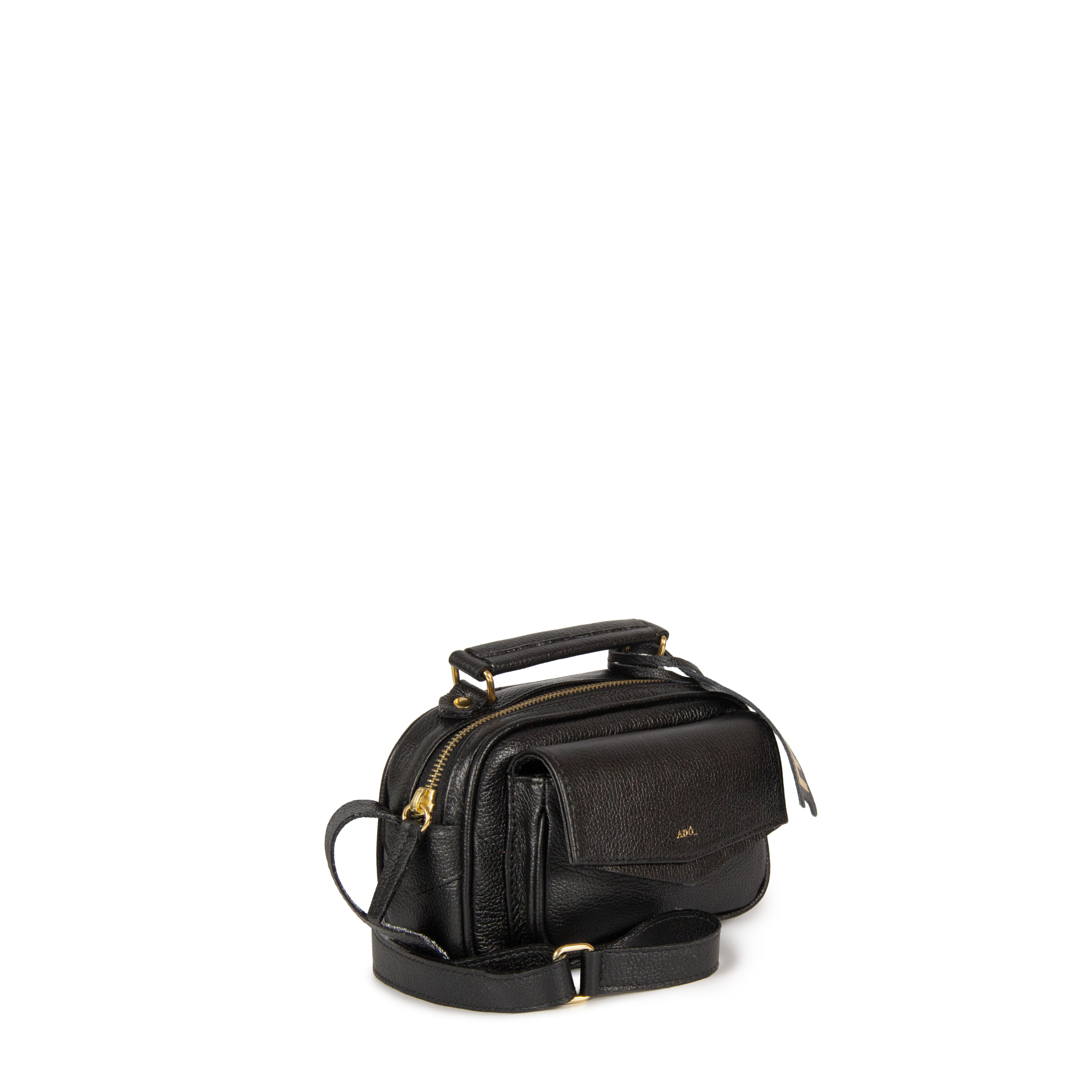 Bolsa Brick E Mini Couro Adô Cor Preto