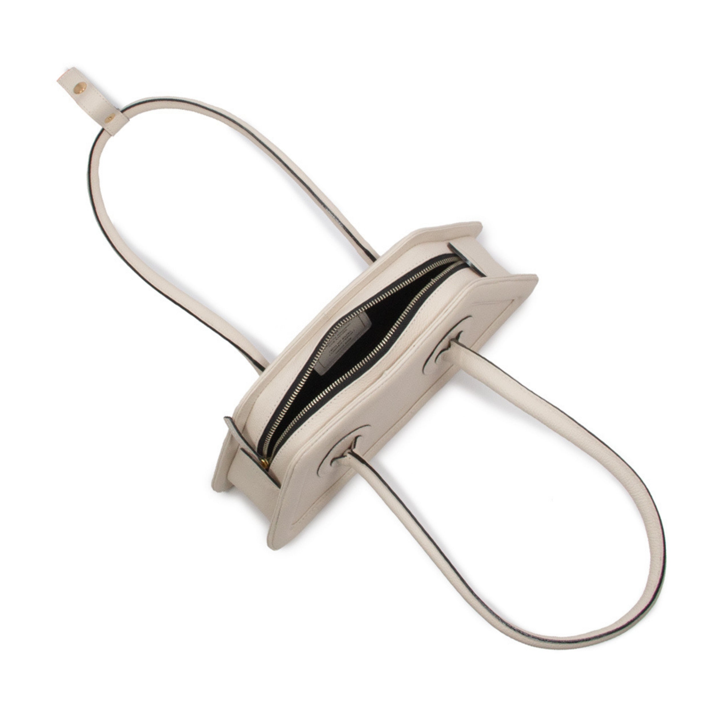 Bolsa Spaghetti Couro Adô Cor Branco Latte