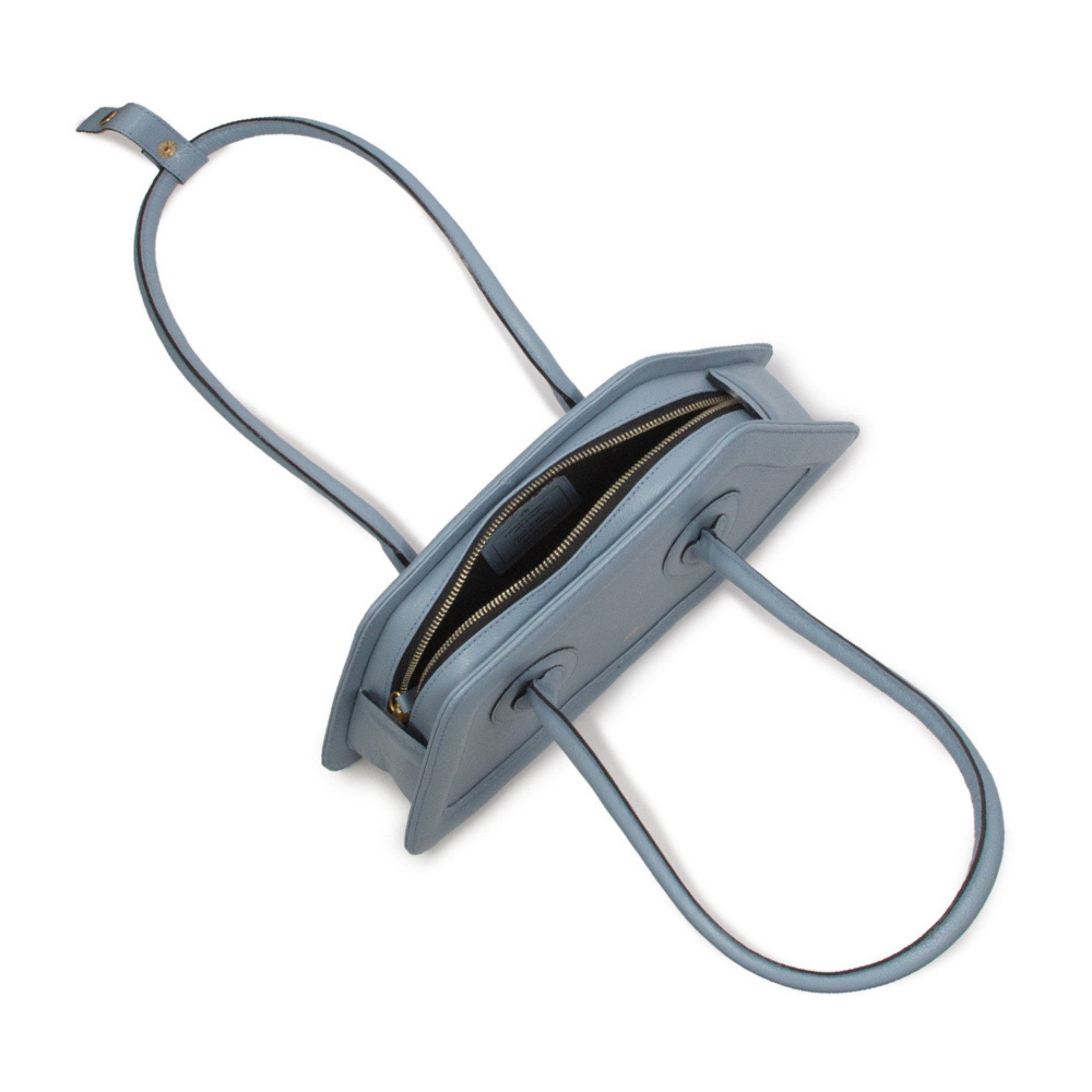 Bolsa Spaghetti Couro Adô Cor Azul Glacial