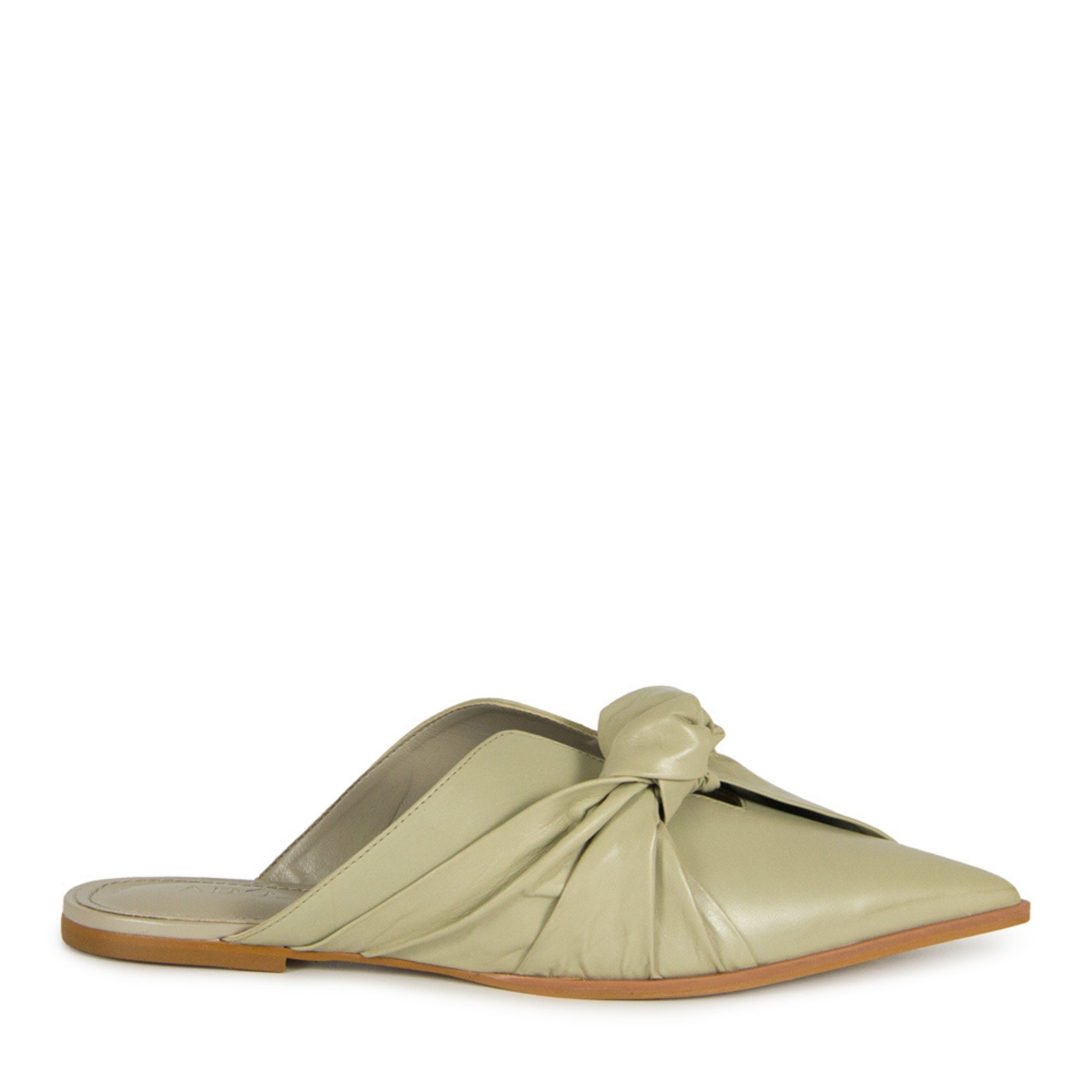 Mule Camille Couro Adô Cor Cinza Fendi