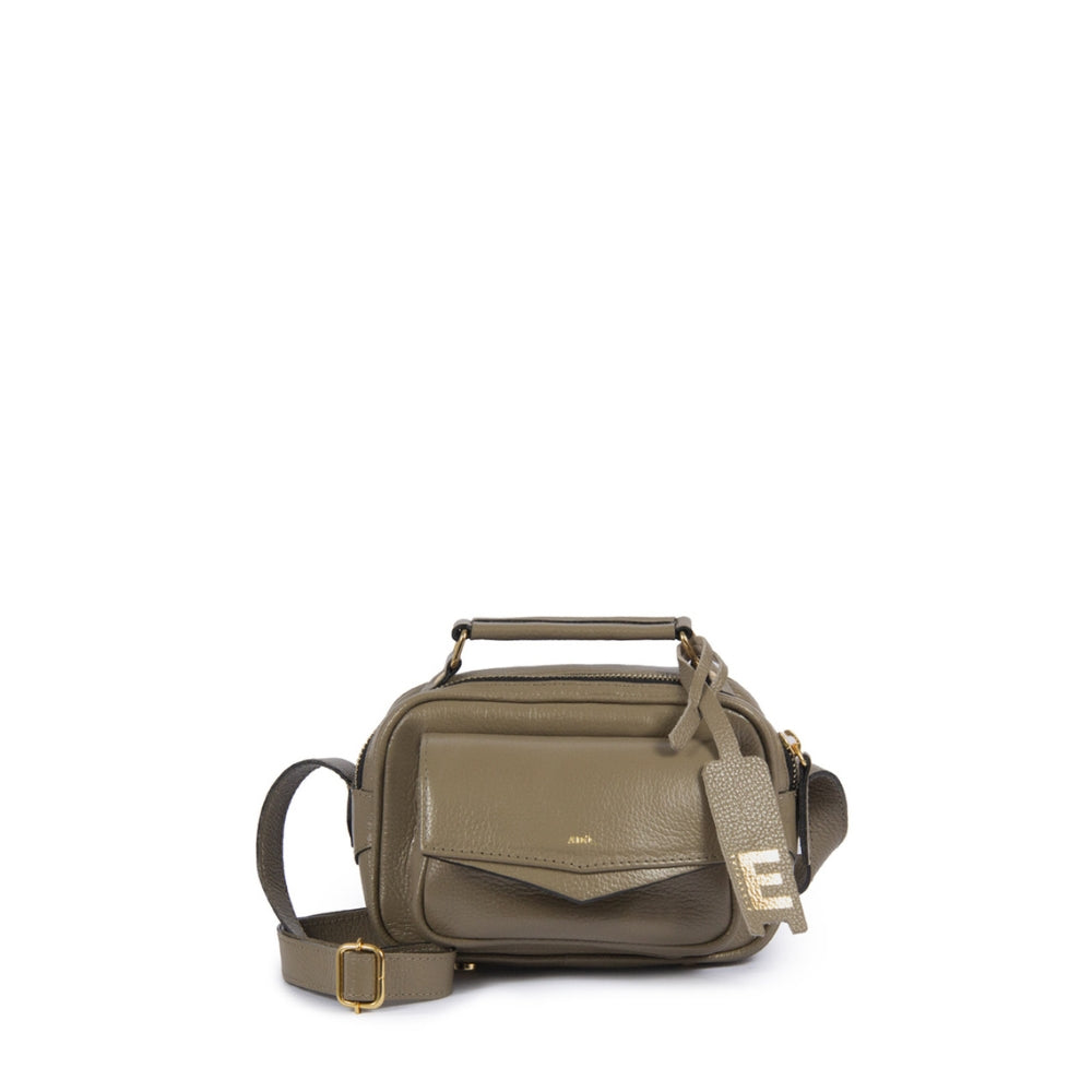 Bolsa Brick E Mini Couro Adô Cor Cinza Fendi