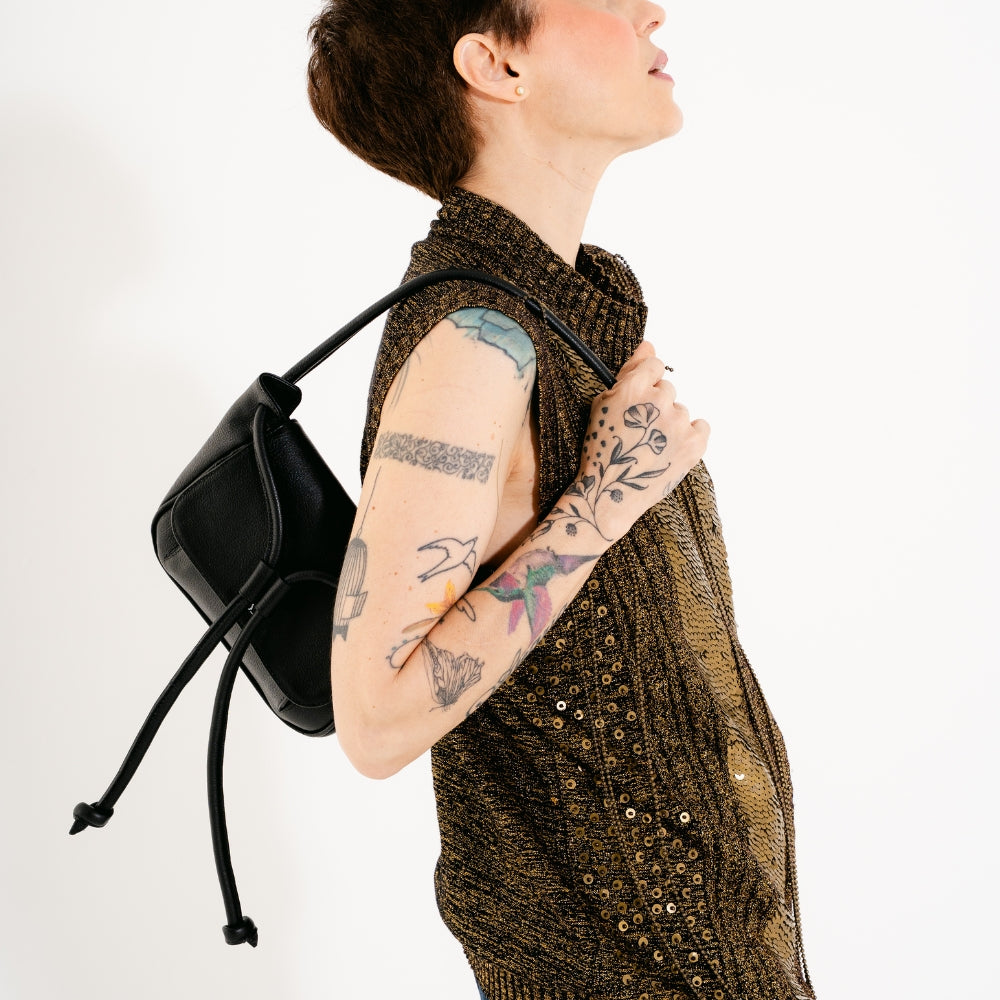 Bolsa Collab Cris p Couro Adô Cor Preto