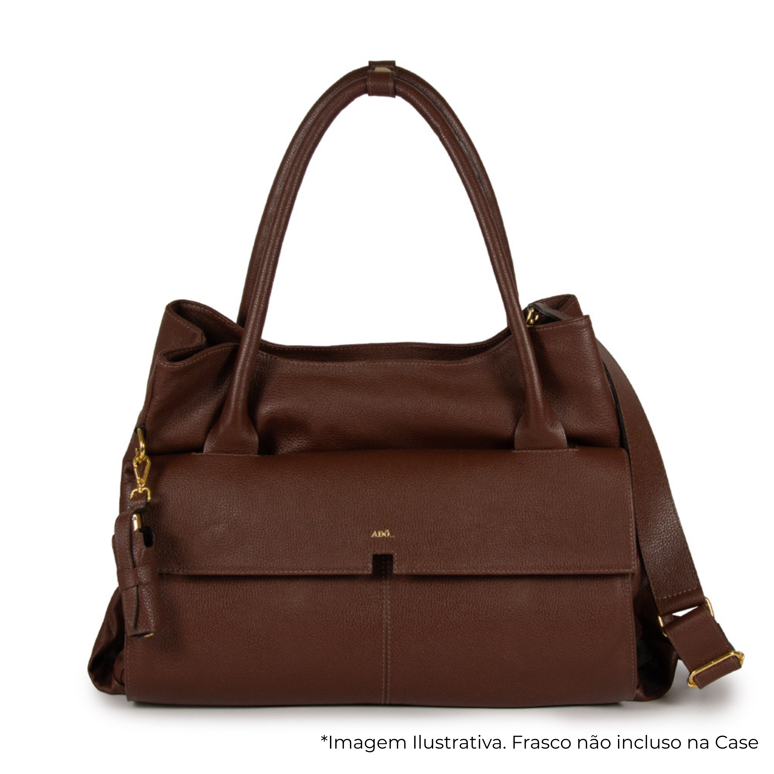 Bolsa Collab Amanda Couro Adô Cor Marrom Cacau