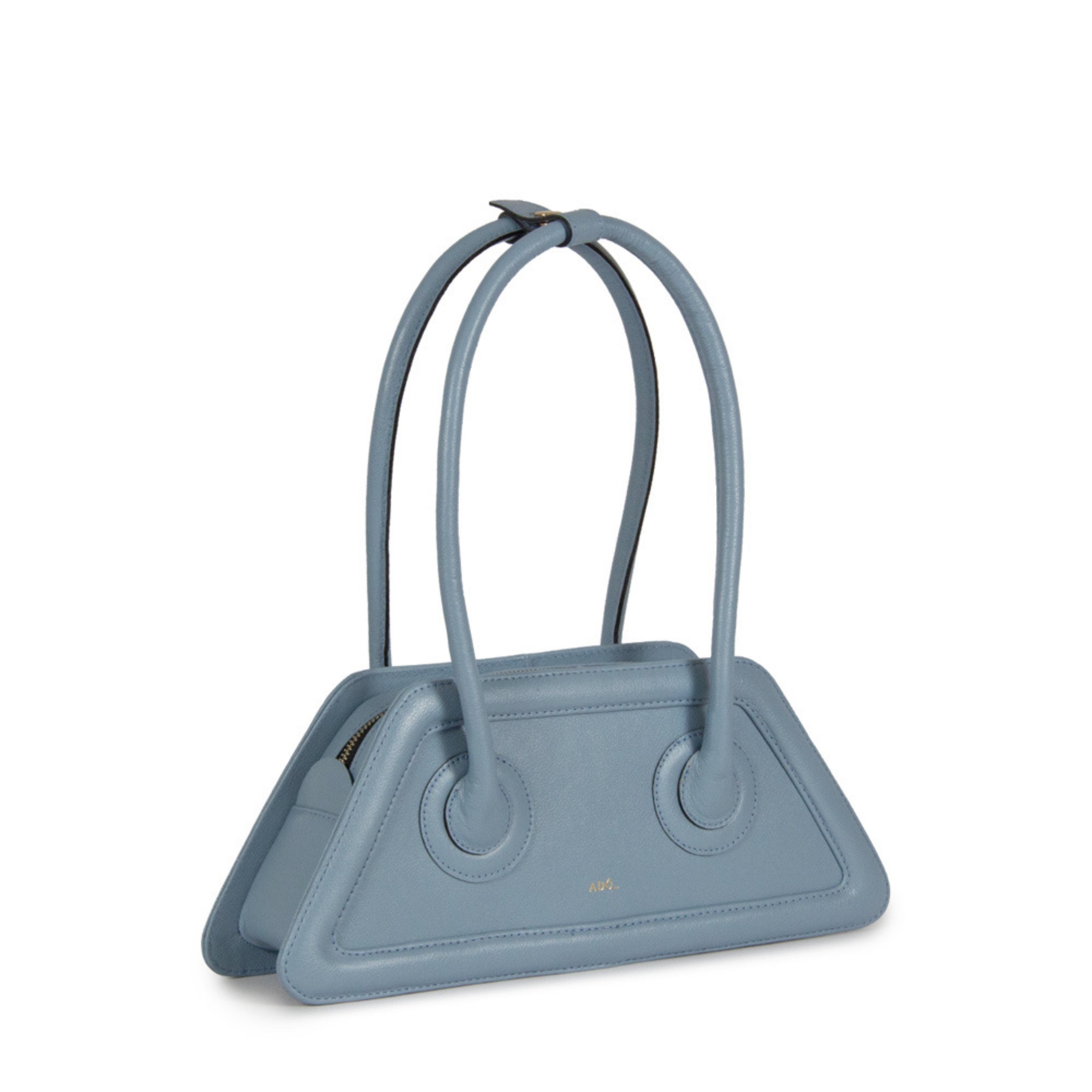 Bolsa Spaghetti Couro Adô Cor Azul Glacial