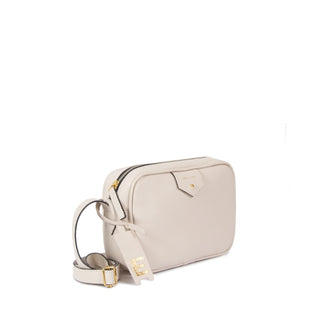 Bolsa Cla e Pequena Couro Adô Cor Branco Latte