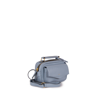 Bolsa Brick E Mini Couro Adô Cor Azul Glacial