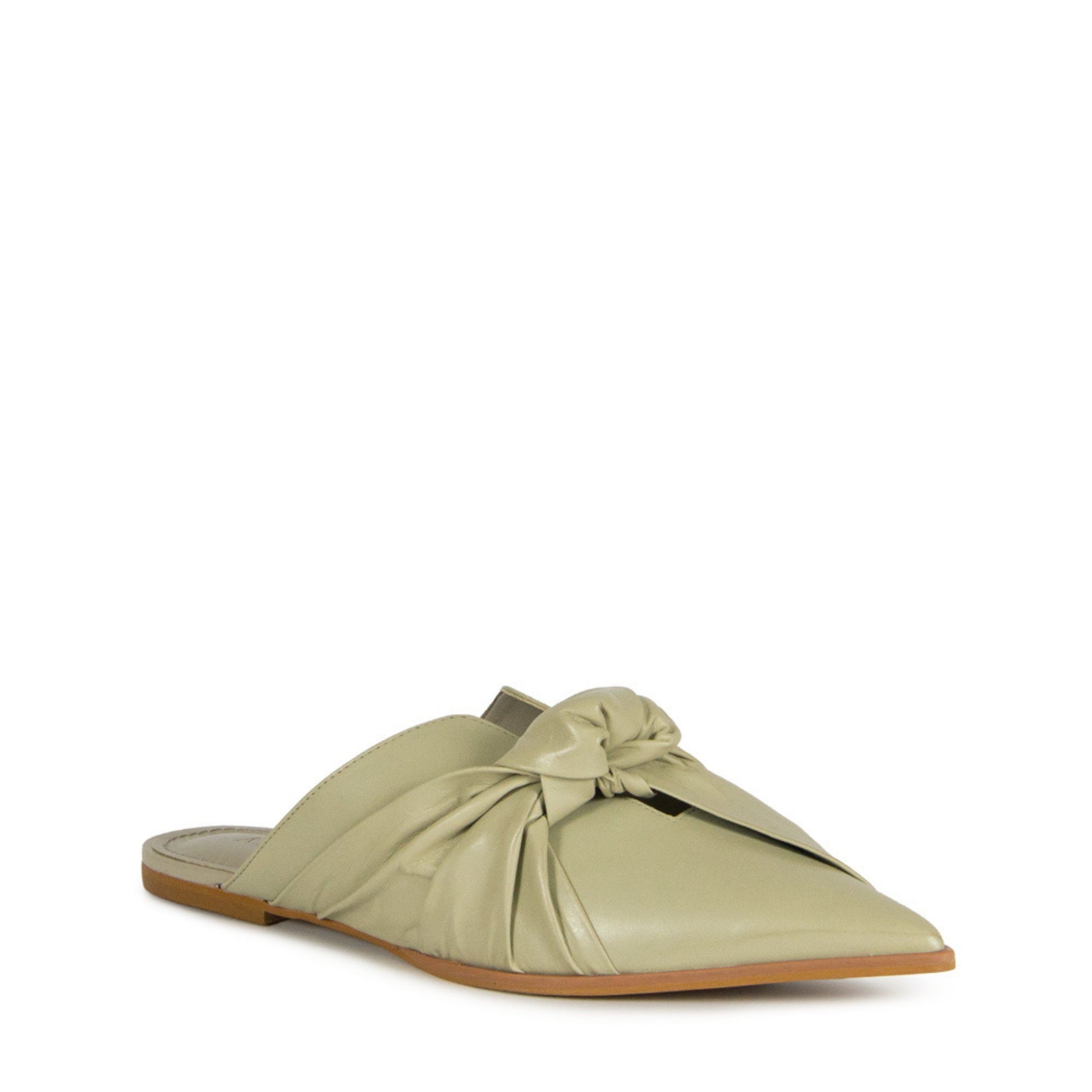 Mule Camille Couro Adô Cor Cinza Fendi