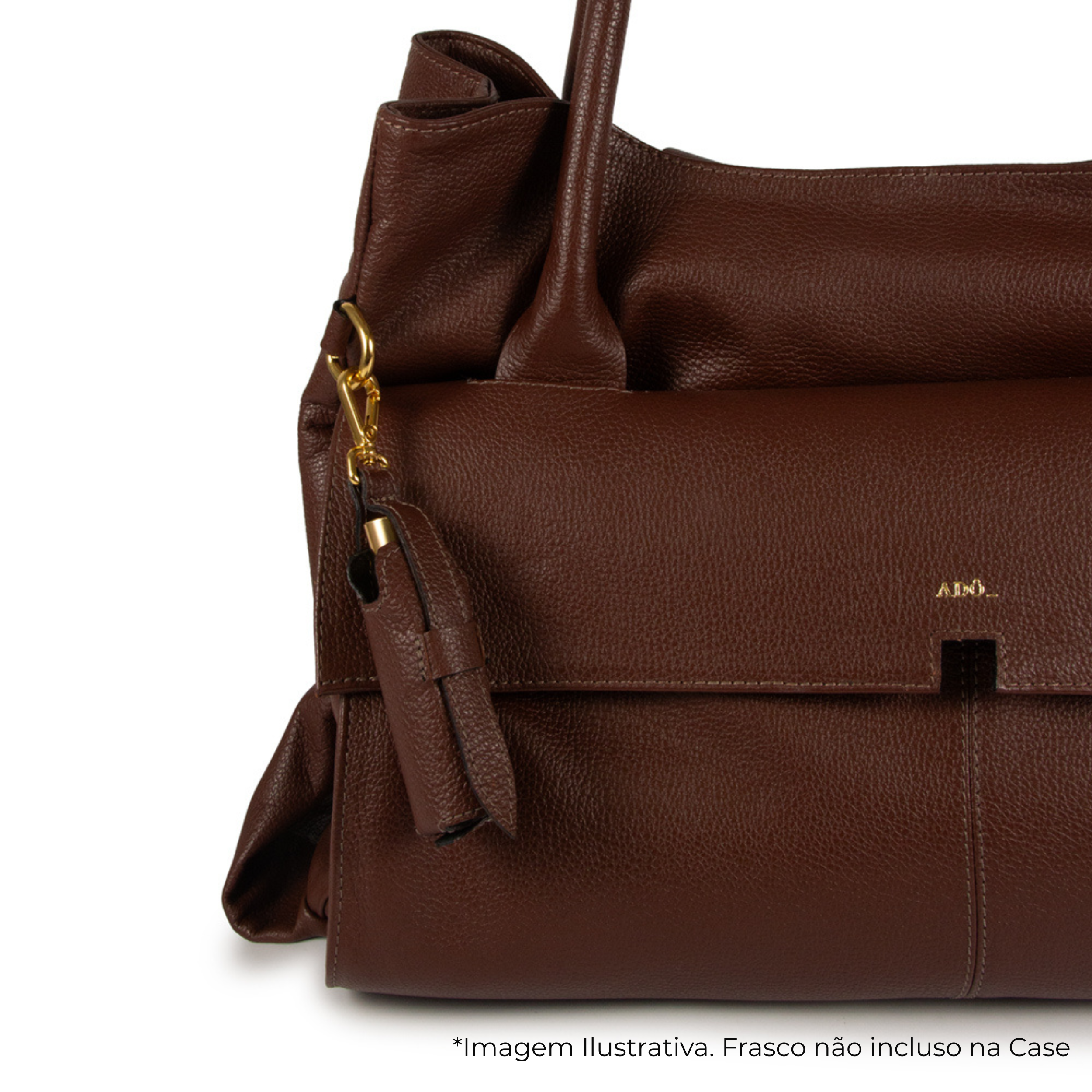 Bolsa Collab Amanda Couro Adô Cor Marrom Cacau