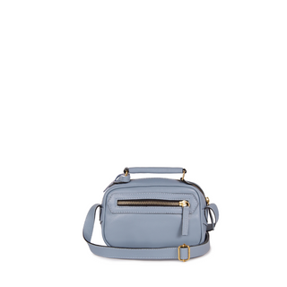 Bolsa Brick E Mini Couro Adô Cor Azul Glacial