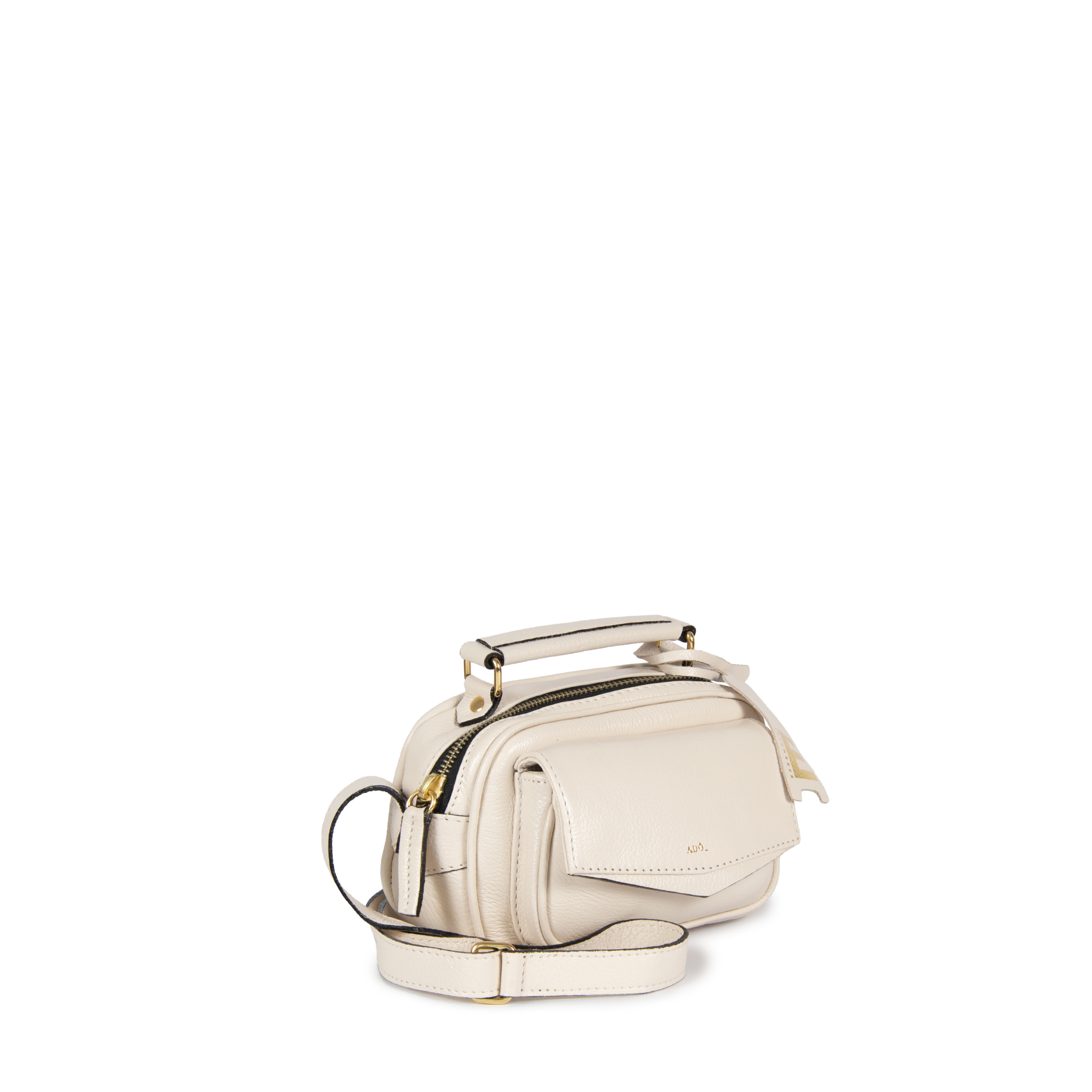 Bolsa Brick E Mini Couro Adô Cor Branco Latte
