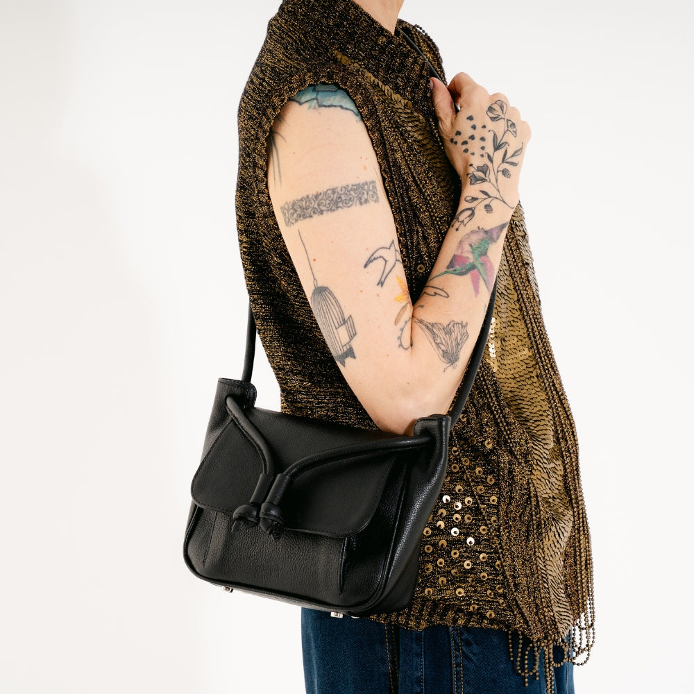 Bolsa Collab Cris p Couro Adô Cor Preto