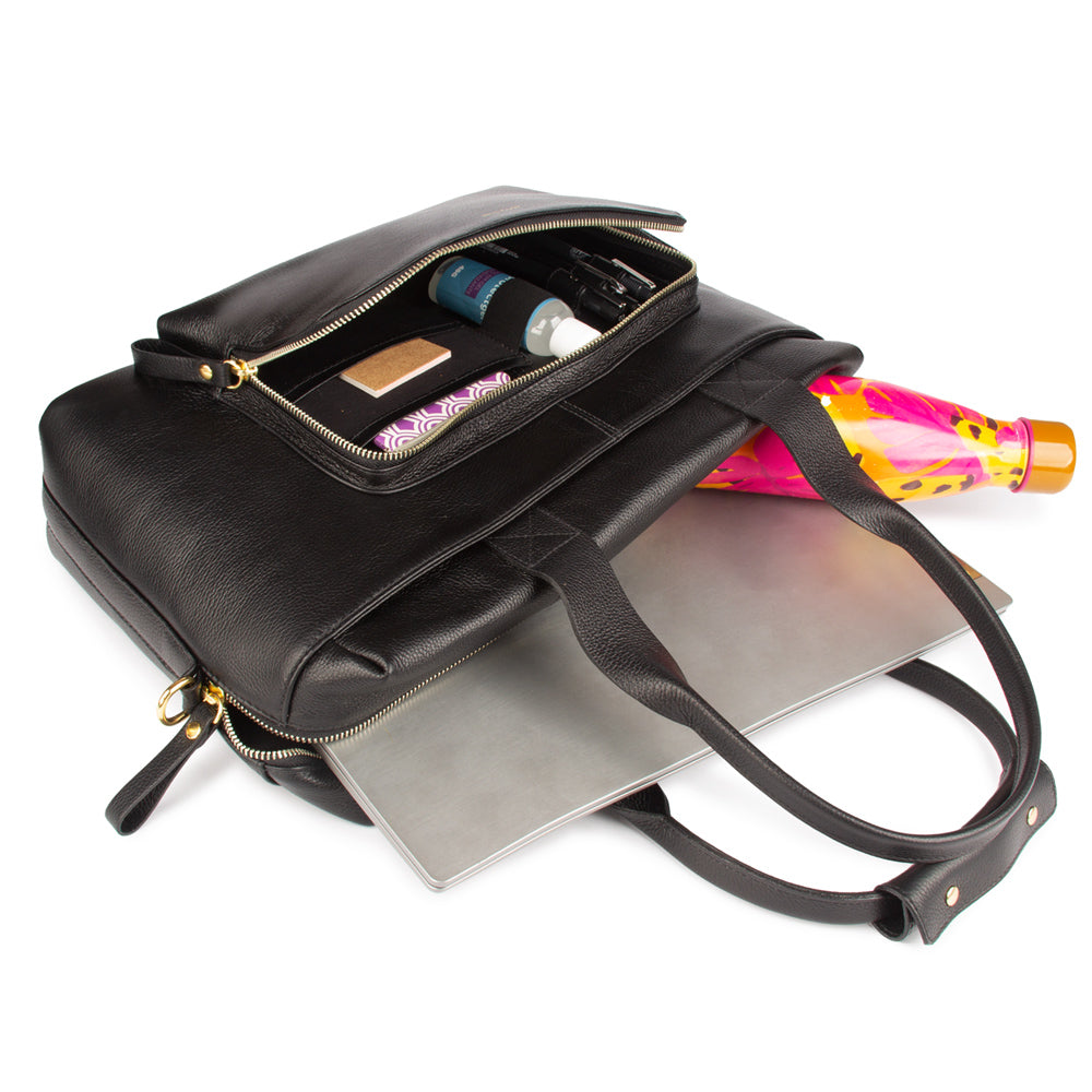 Bolsa Max Cidinha Couro Adô Cor Preto