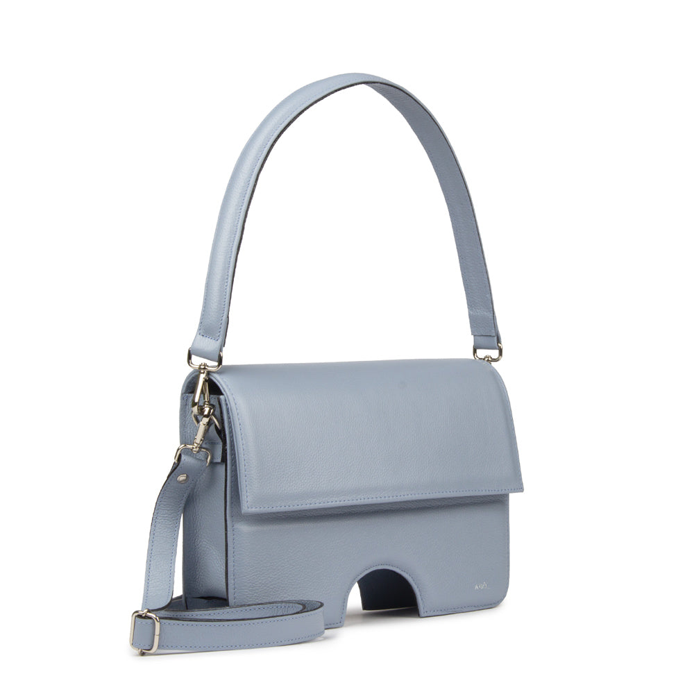 Bolsa Opening Couro Adô Cor Azul Glacial