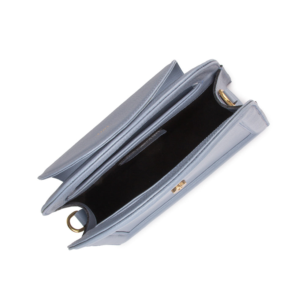 Bolsa Bambini Couro Adô Cor Azul Glacial