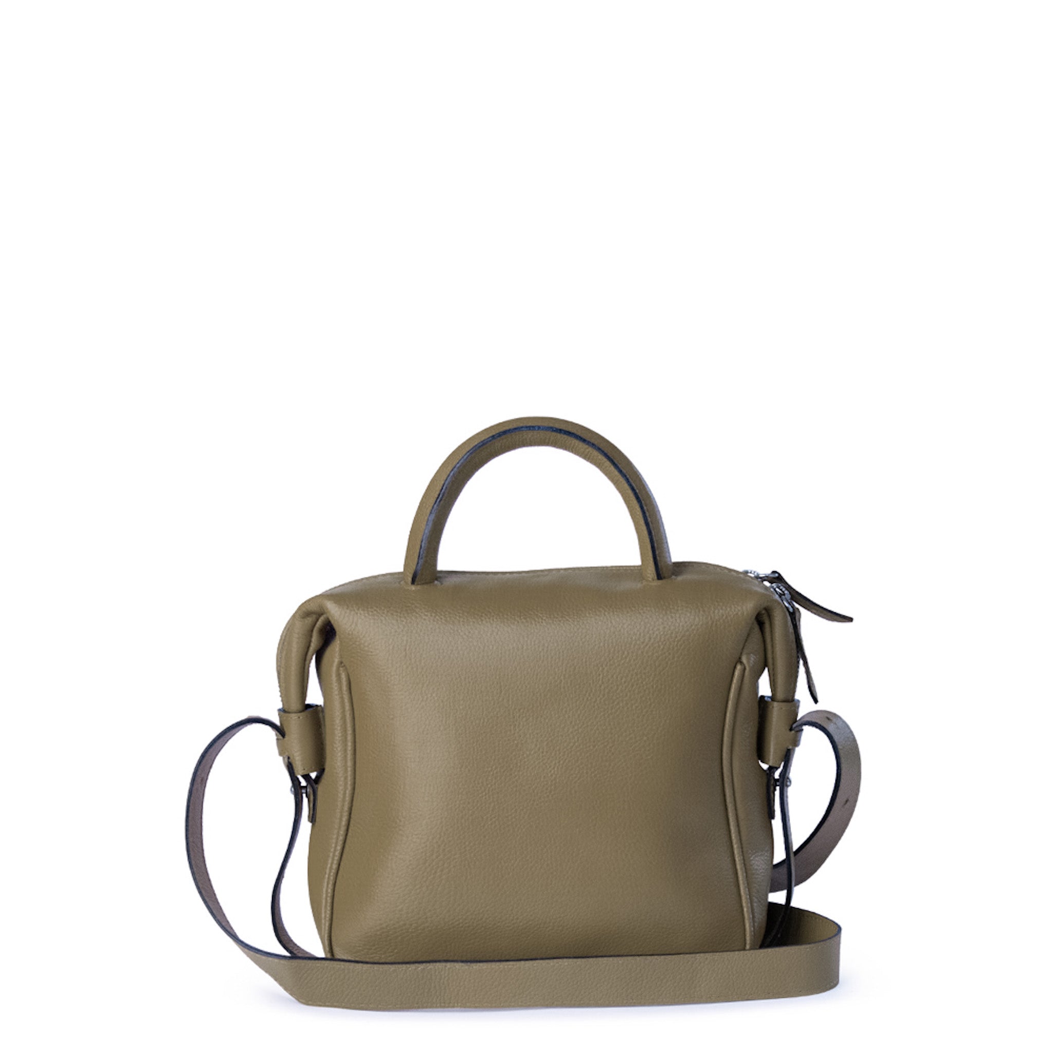 Bolsa Tab Mini Couro Adô Cor Cinza Fendi