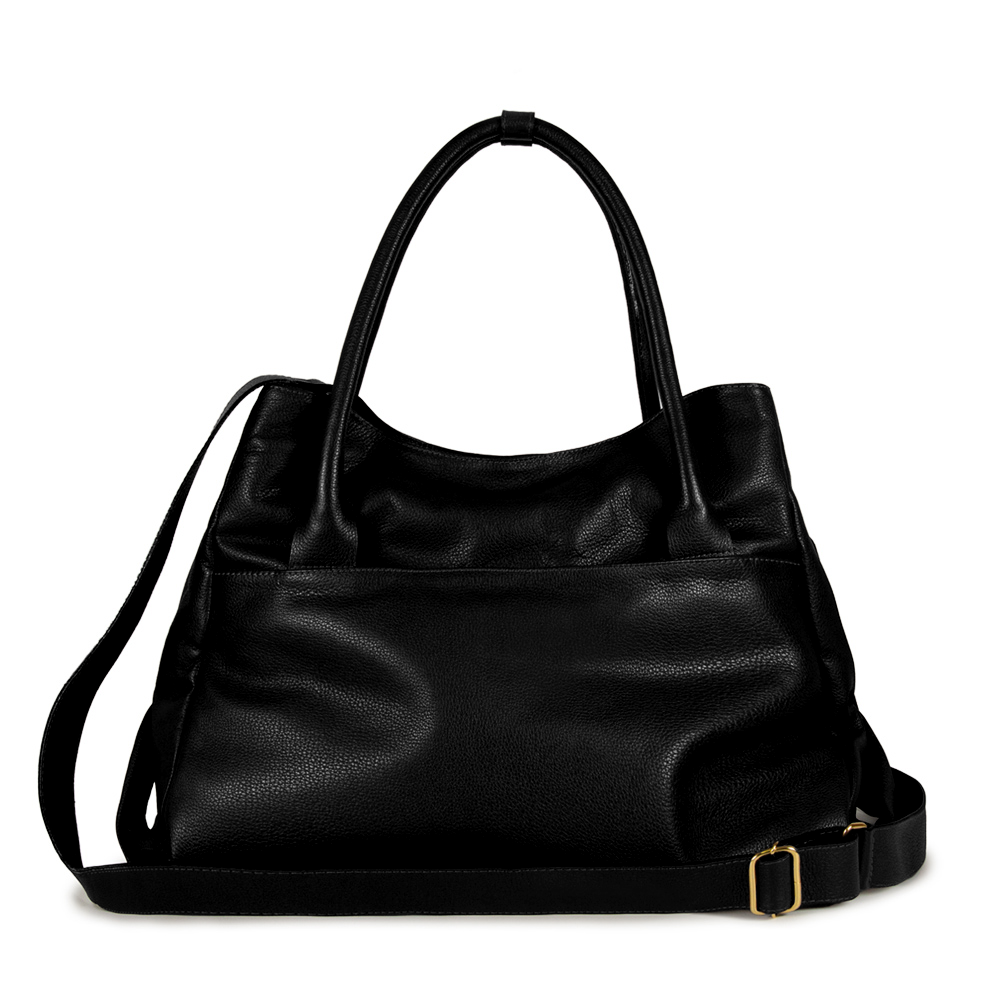 Bolsa Collab Amanda Couro Adô Cor Preto