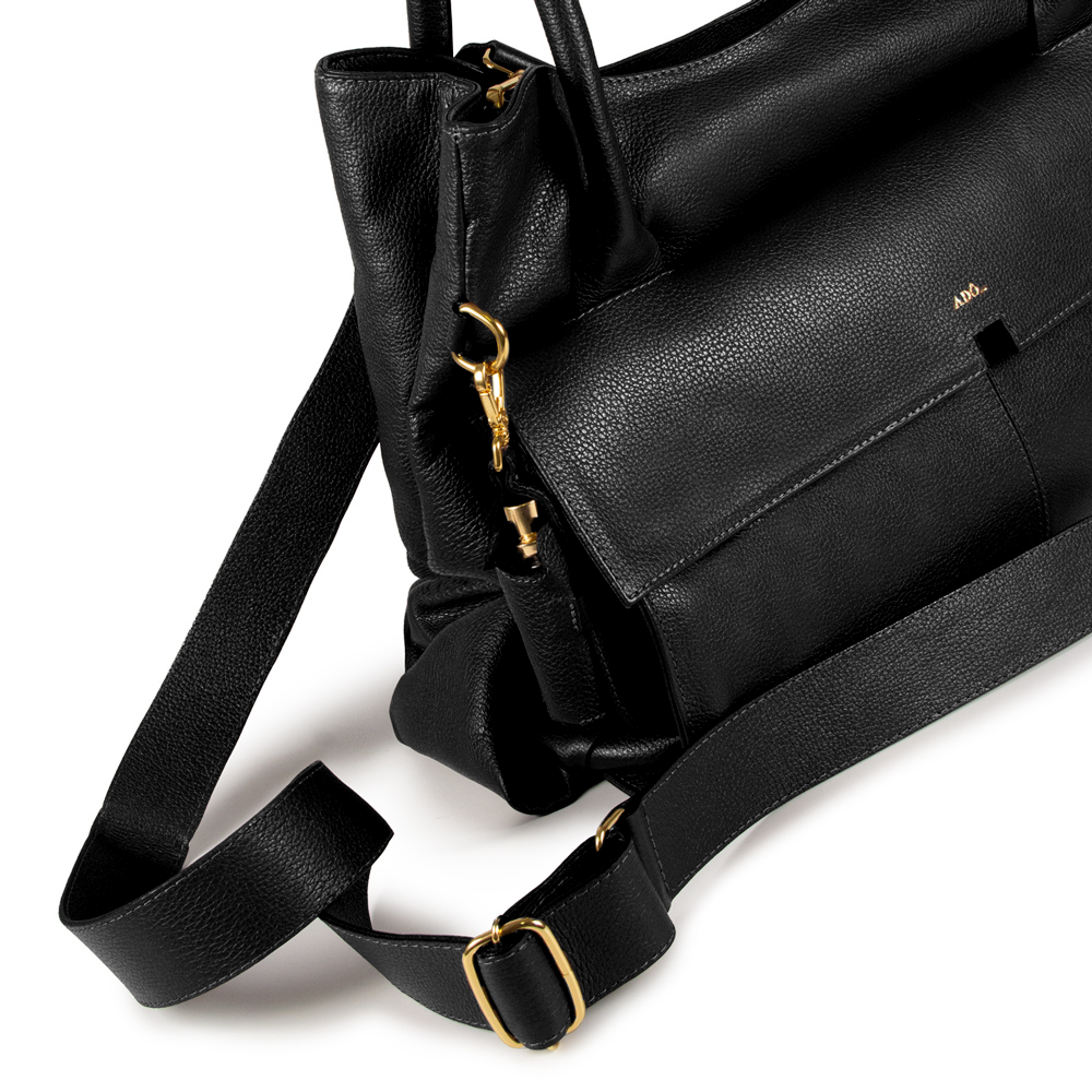 Bolsa Collab Amanda Couro Adô Cor Preto