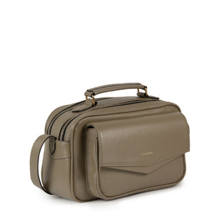 Bolsa Brick E Media Couro Adô Cor Cinza Fendi