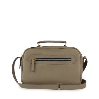 Bolsa Brick E Media Couro Adô Cor Cinza Fendi