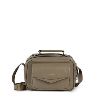 Bolsa Brick E Pequena Couro Adô Cor Cinza Fendi