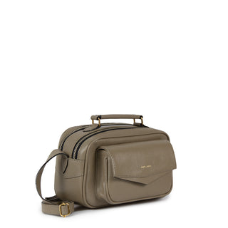 Bolsa Brick E Pequena Couro Adô Cor Cinza Fendi